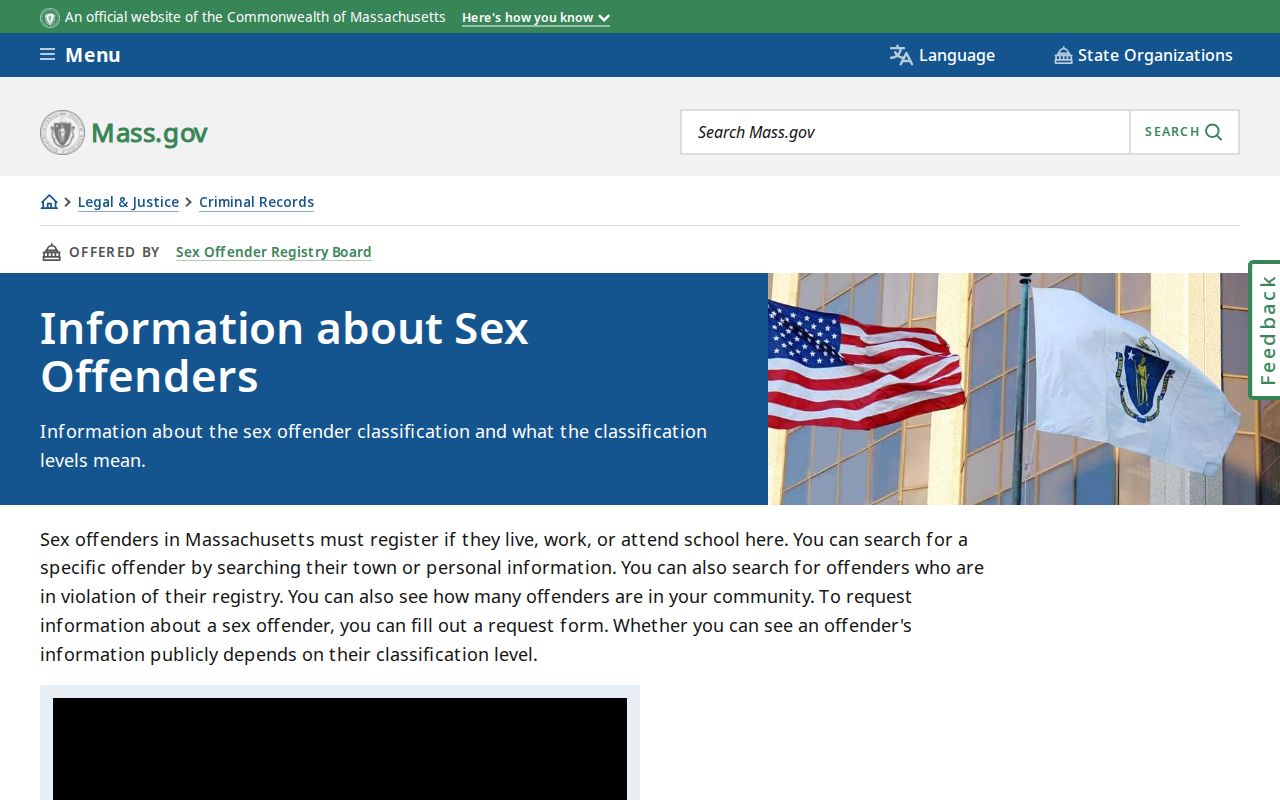 Springfield resident lookup using Massachusetts sex-offender information limits